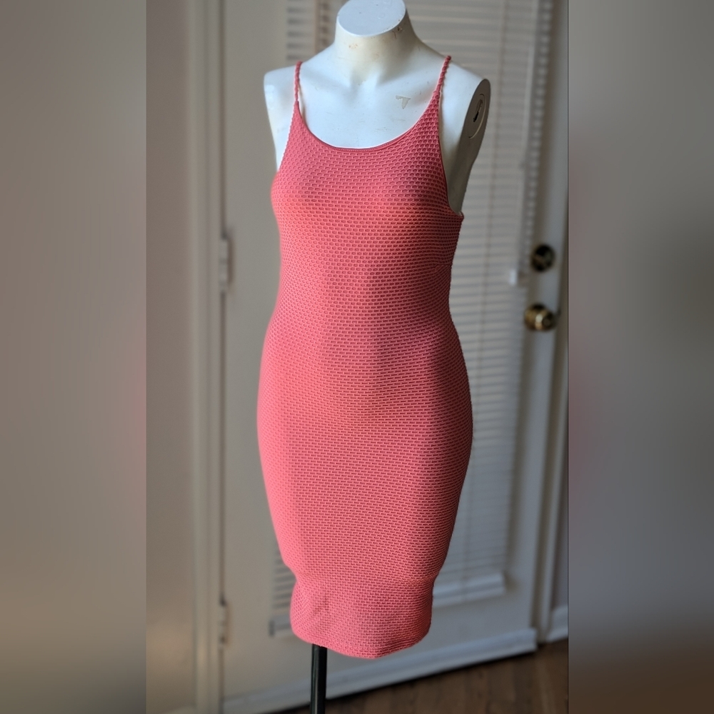 UK2LA Coral Textured Dress